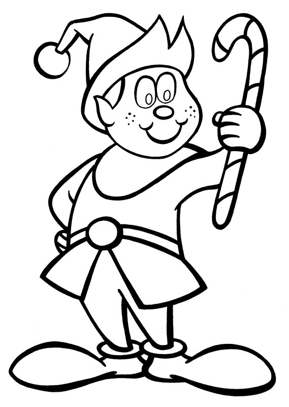 569x800 Christmas Elves Coloring Pages