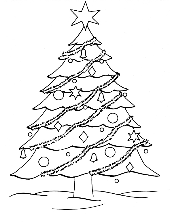 590x776 Christmas Tree Coloring Page The Sun Flower Pages