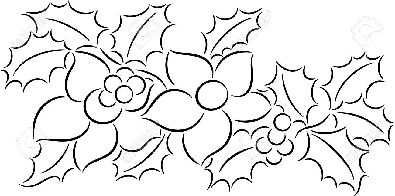 1300x648 Christmas Flower Drawing Christmas Flower Drawings Halloween