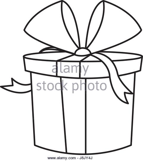 480x540 Gift Box Birthday Celebration Outline Stock Photos Amp Gift Box