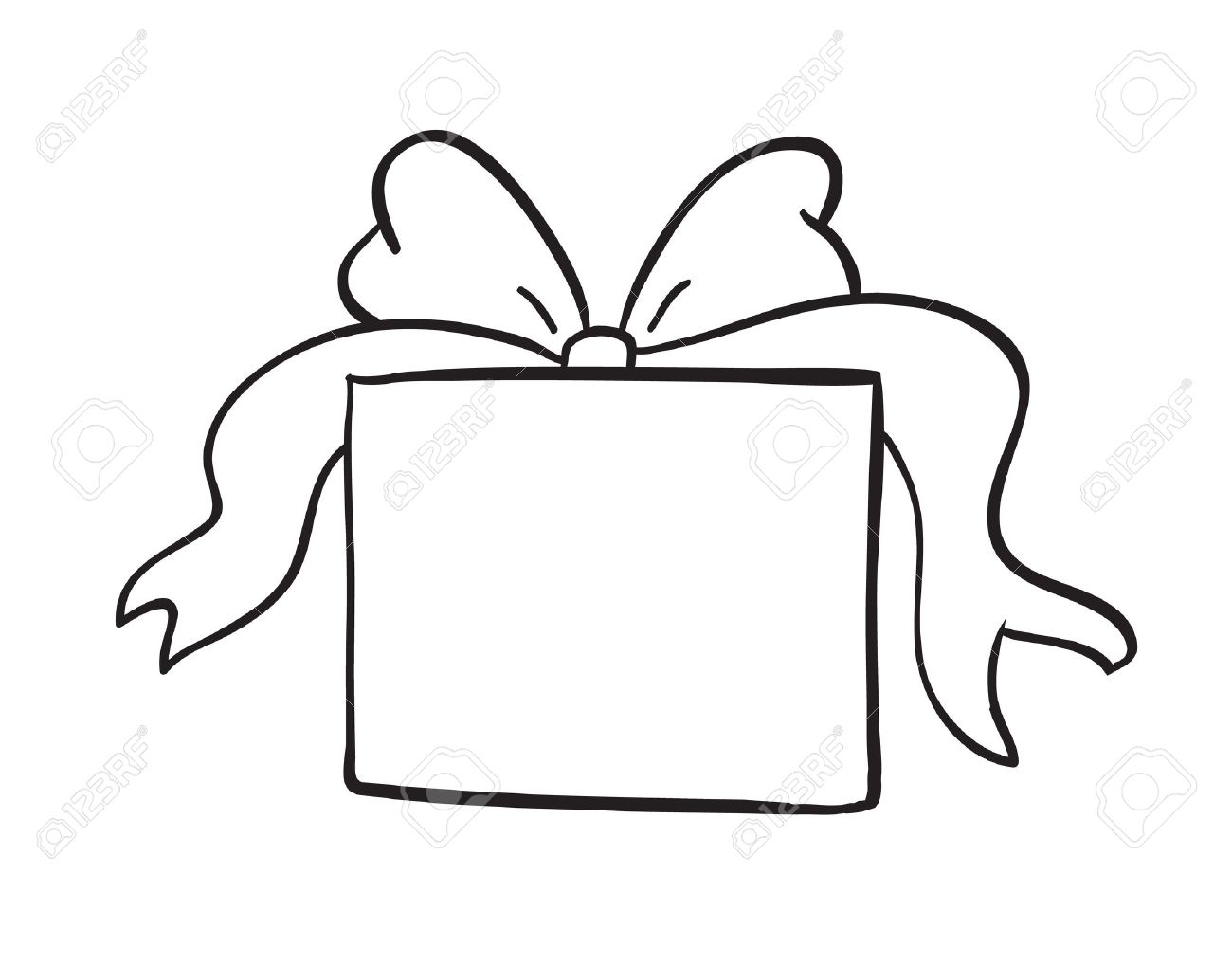 1300x1018 Gift Box Clipart Black And White
