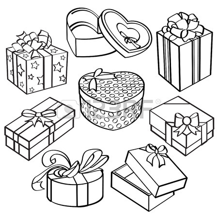 Christmas Gift Box Drawing at GetDrawings | Free download