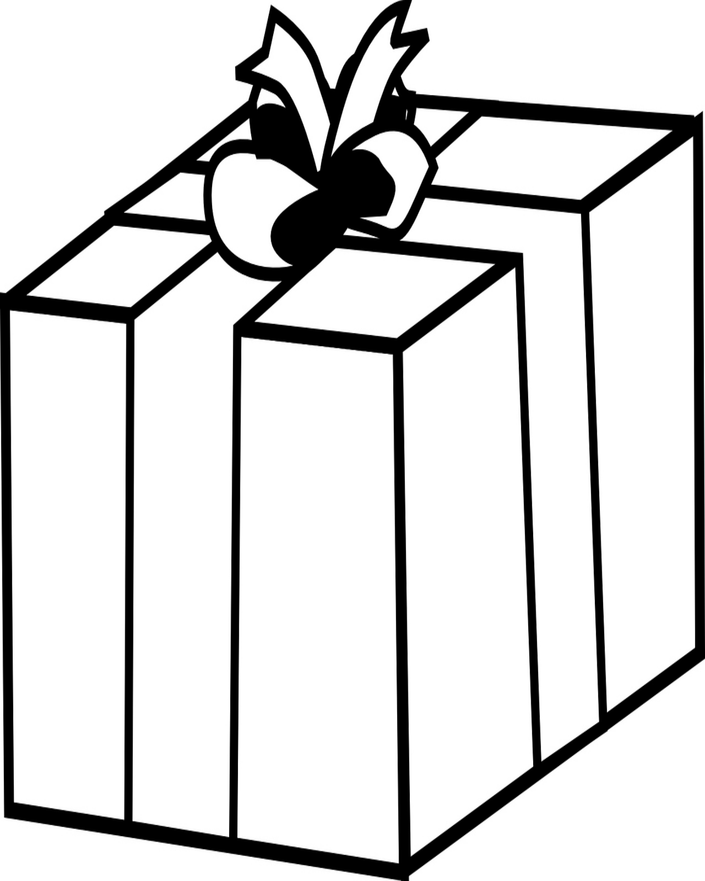 1440x1800 Gift Box Coloring Page For Birthdays Or Holidays Free Christmas