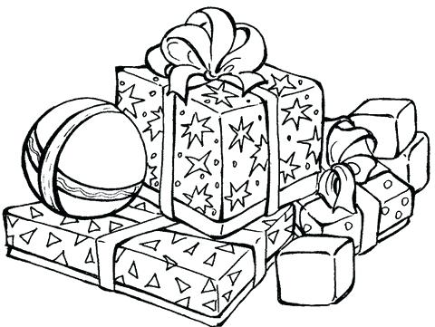 480x361 Gift Coloring Page Bunch Of Gifts For Everyone Coloring Page