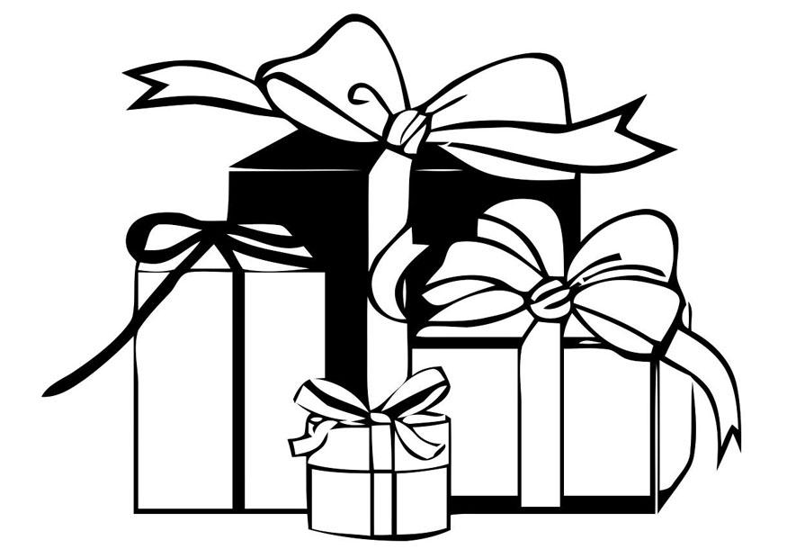 875x620 Coloring Page Christmas Presents