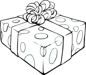 298x261 Gift Outline Clip Art