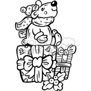 300x300 Royalty Free Christmas Gifts 381085 Vector Clip Art Image