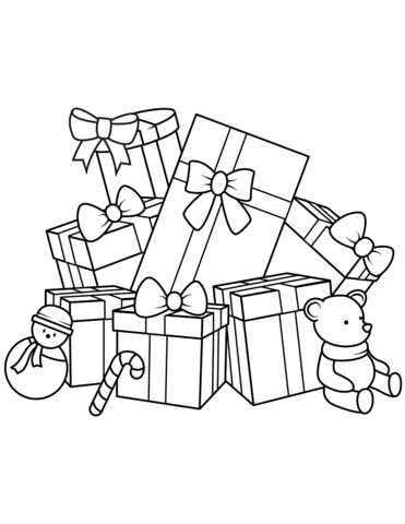 371x480 Christmas Gifts Coloring Page Free Printable Coloring Pages