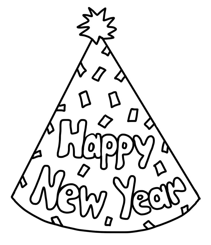 736x855 Party Hat New Year Drawings Merry Christmas Amp Happy New Year