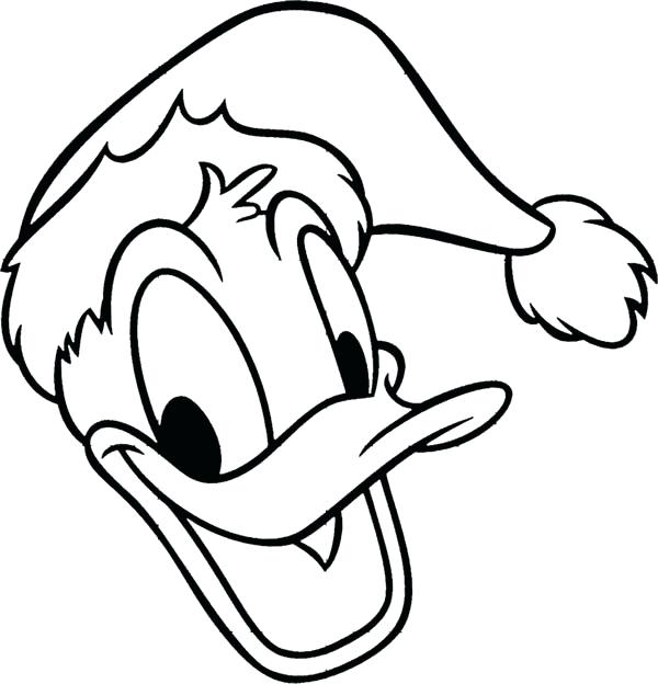 600x624 Santa Hat Coloring Page