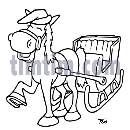 425x423 Free Drawing Of Christmas Sleigh Bw From The Category Christmas