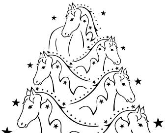 340x270 Horse Christmas Tree Etsy