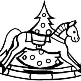 268x268 Christmas Horse Coloring Pages Coloring Pages