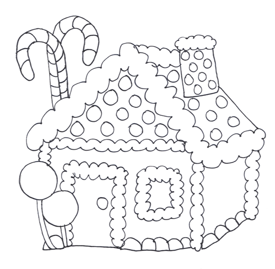 550x539 Christmas House Coloring Pages Learn To Coloring