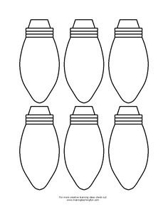 236x305 Christmas Light Bulb Template Best Template Idea