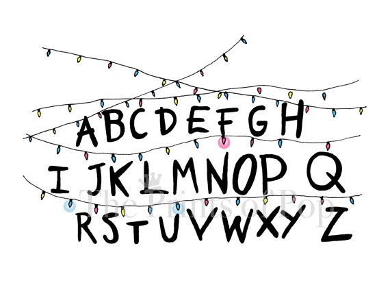 570x448 Stranger Things Christmas Lights Print Free Shipping