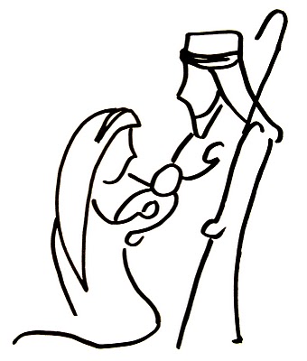 340x400 Nativity Line Drawing Nativity Logos, Stenciling