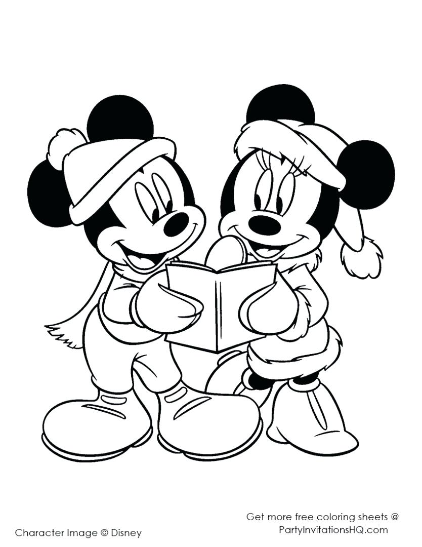 834x1080 Coloring Christmas Mickey Mouse Coloring Pages