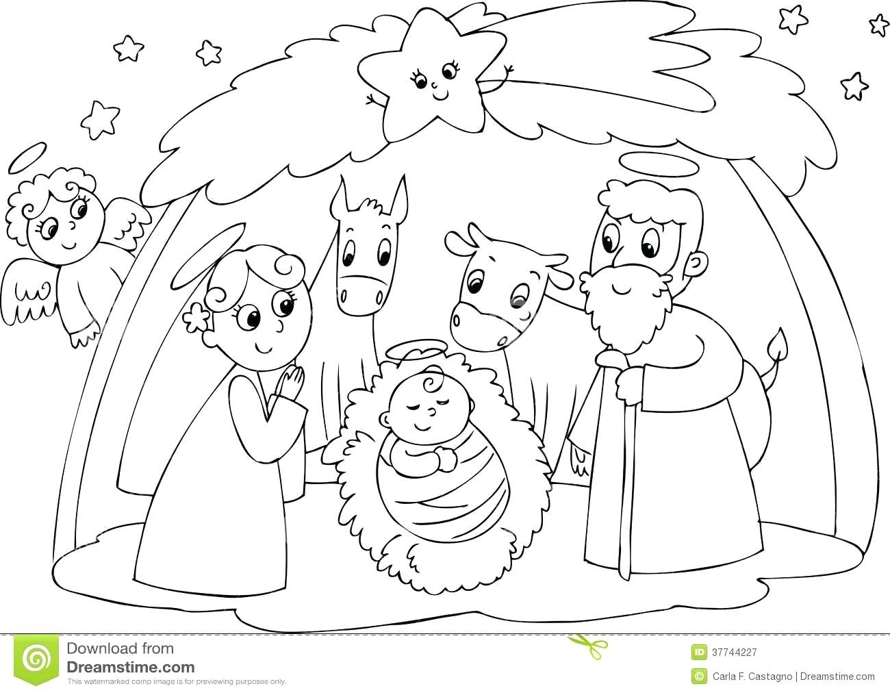 1300x1015 Coloring Christmas Nativity Scene Coloring Pages