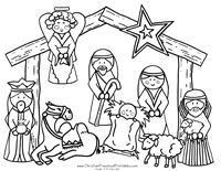 200x155 Nativity Printable Play Set
