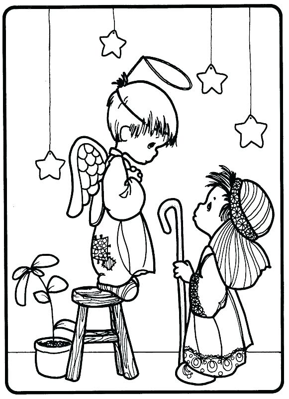 581x800 Printable Nativity Scene Coloring Pages X Printable Christmas