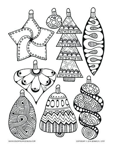 386x500 Christmas Ornaments Coloring Page Ornament Coloring Pictures