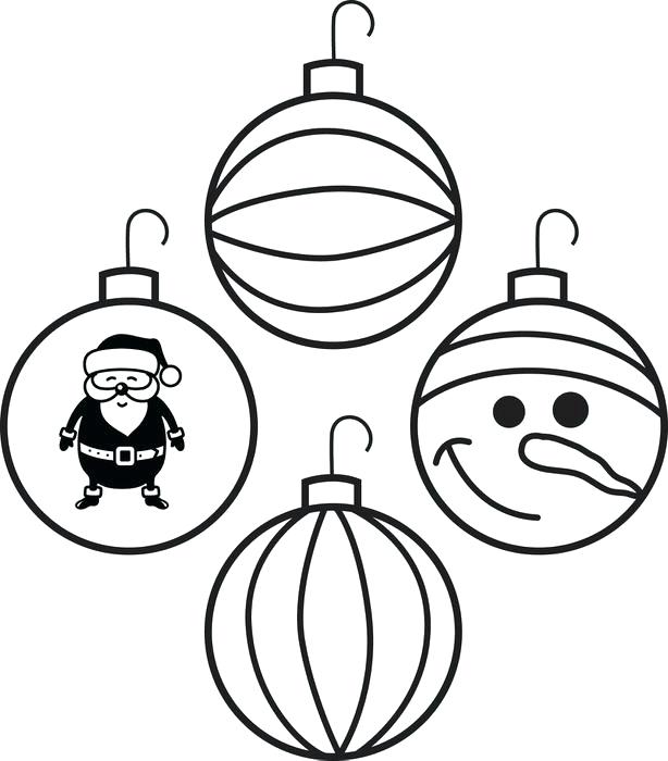 614x700 Christmas Tree Ornaments Coloring Pages Ornaments Colouring Pages