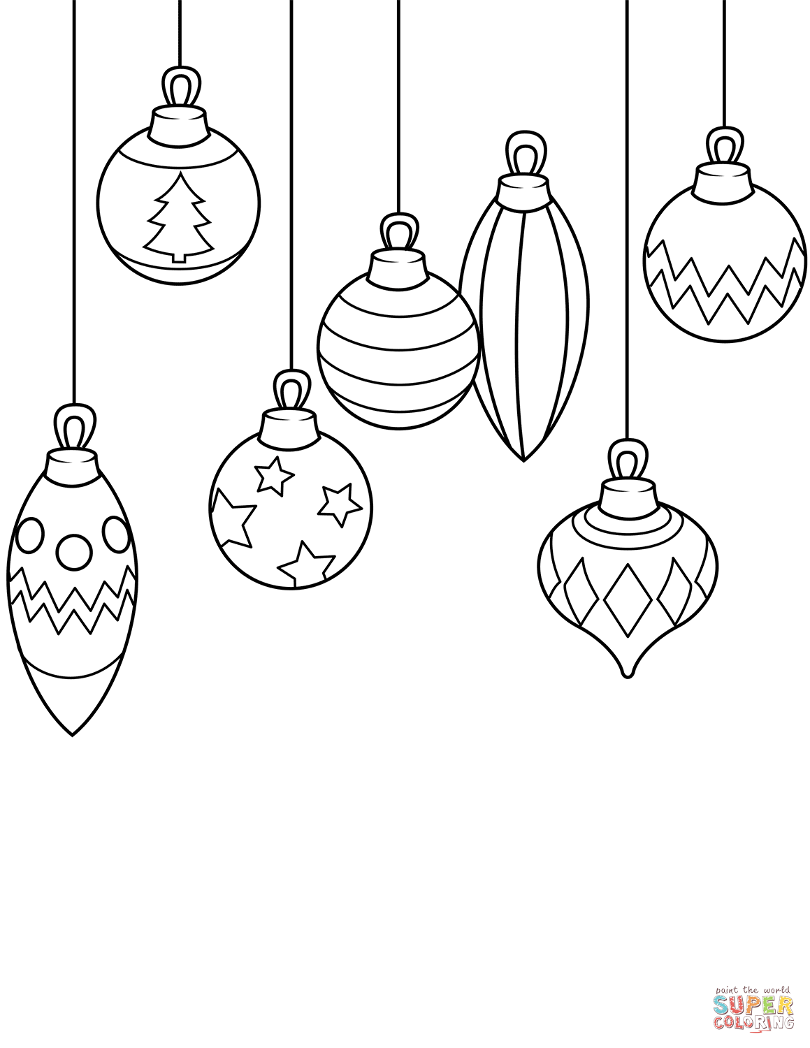 1159x1500 Christmas Ornaments Coloring Page Free Printable Coloring Pages