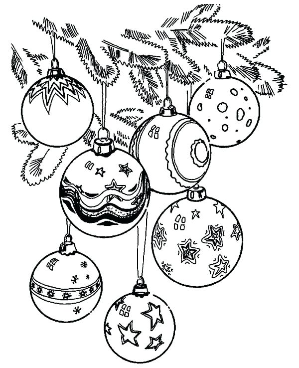 600x738 Christmas Ornaments Coloring Pages Printable Synthesis.site