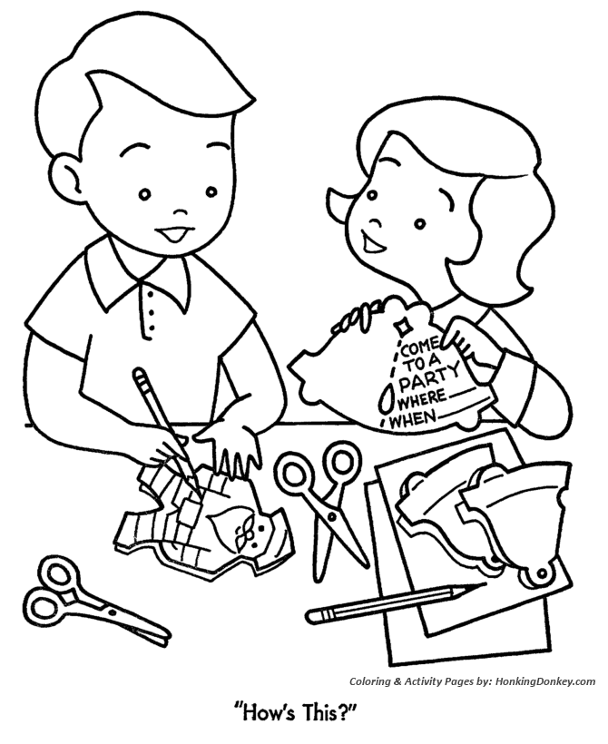 670x820 Christmas Party Coloring Pages