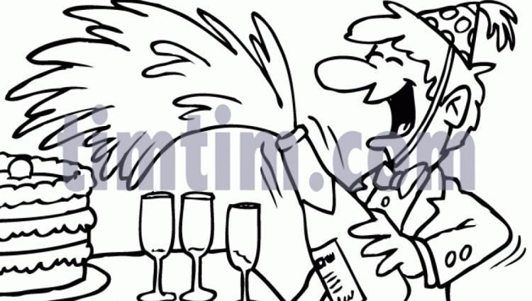 750x425 Free Drawing Of 1 Happy New Year Bw From The Category Christmas