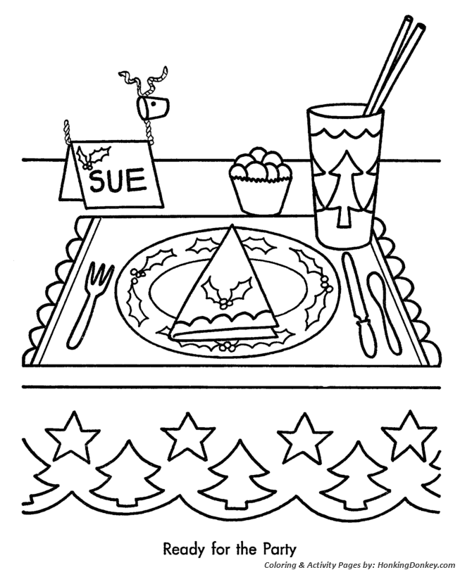 670x820 Christmas Party Coloring Pages