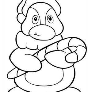 300x300 Cute Christmas Penguin Coloring Pages Color Bros