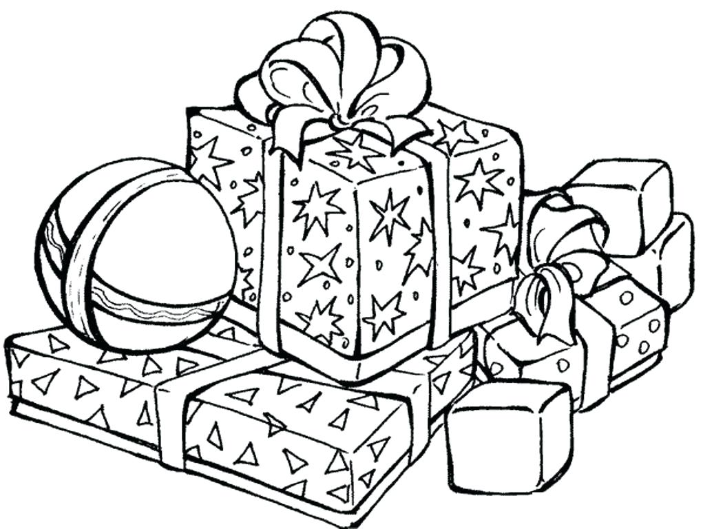 1021x768 Christmas Present Coloring Pages Presents Coloring Page Secret