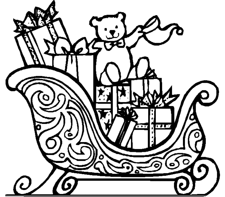 876x768 Christmas Present Coloring Pages Print