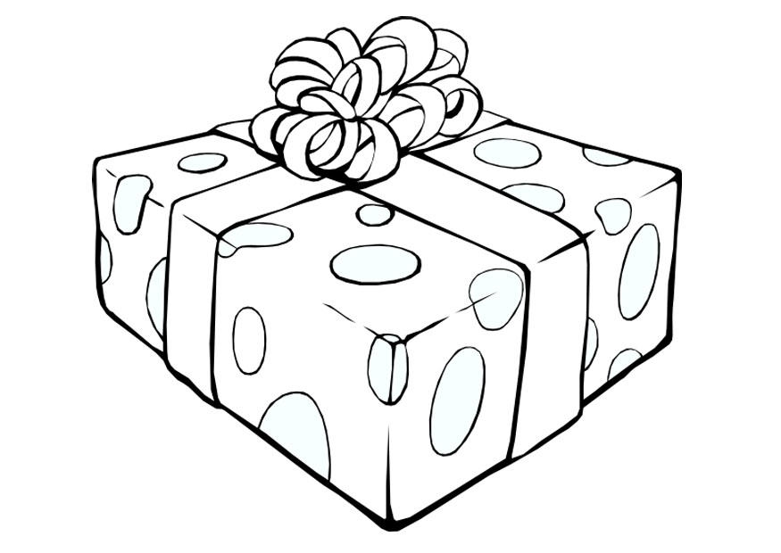 875x620 Coloring Page Christmas Present