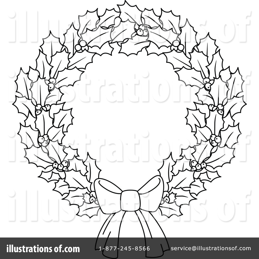 1024x1024 Christmas Wreath Clipart