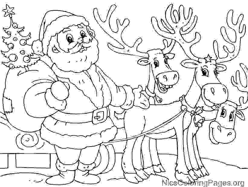 821x620 Christmas Reindeer Coloring Pages