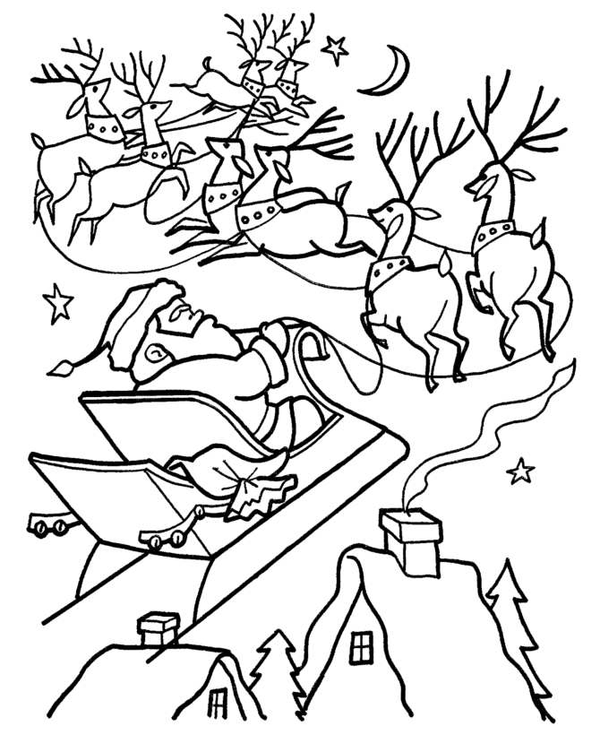 670x820 Christmas Santa Coloring Page
