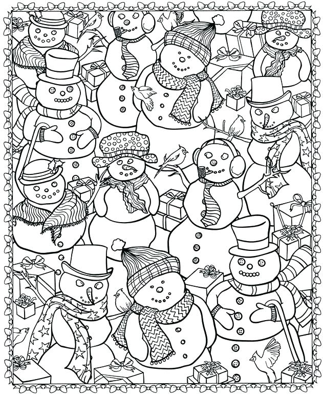 631x770 Christmas Scene Coloring Pages