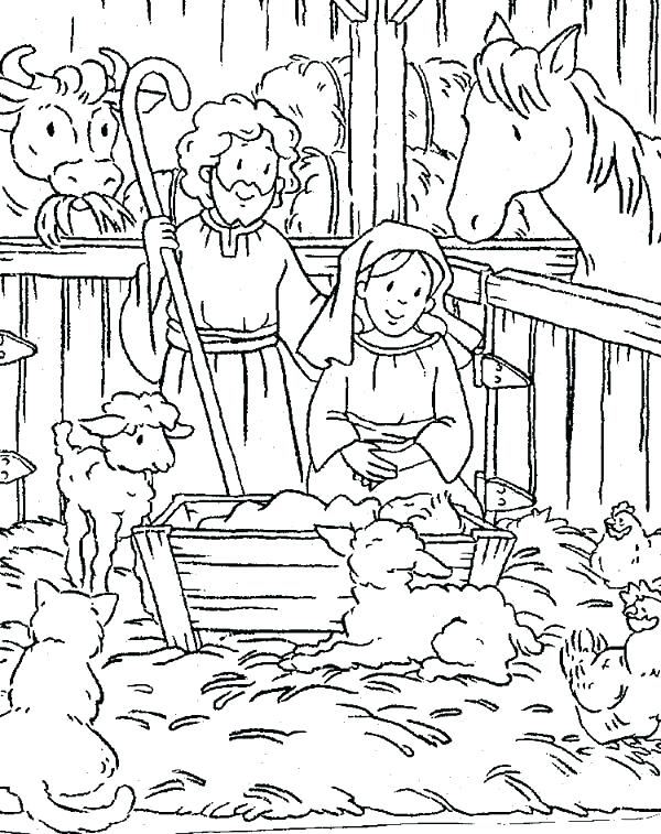 600x757 Christmas Scene Coloring Pages Coloring Pages Nativity Nativity