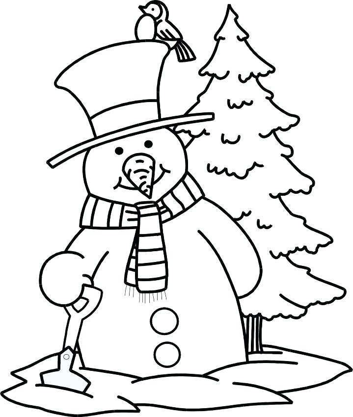 Christmas Snowman Drawing at GetDrawings | Free download