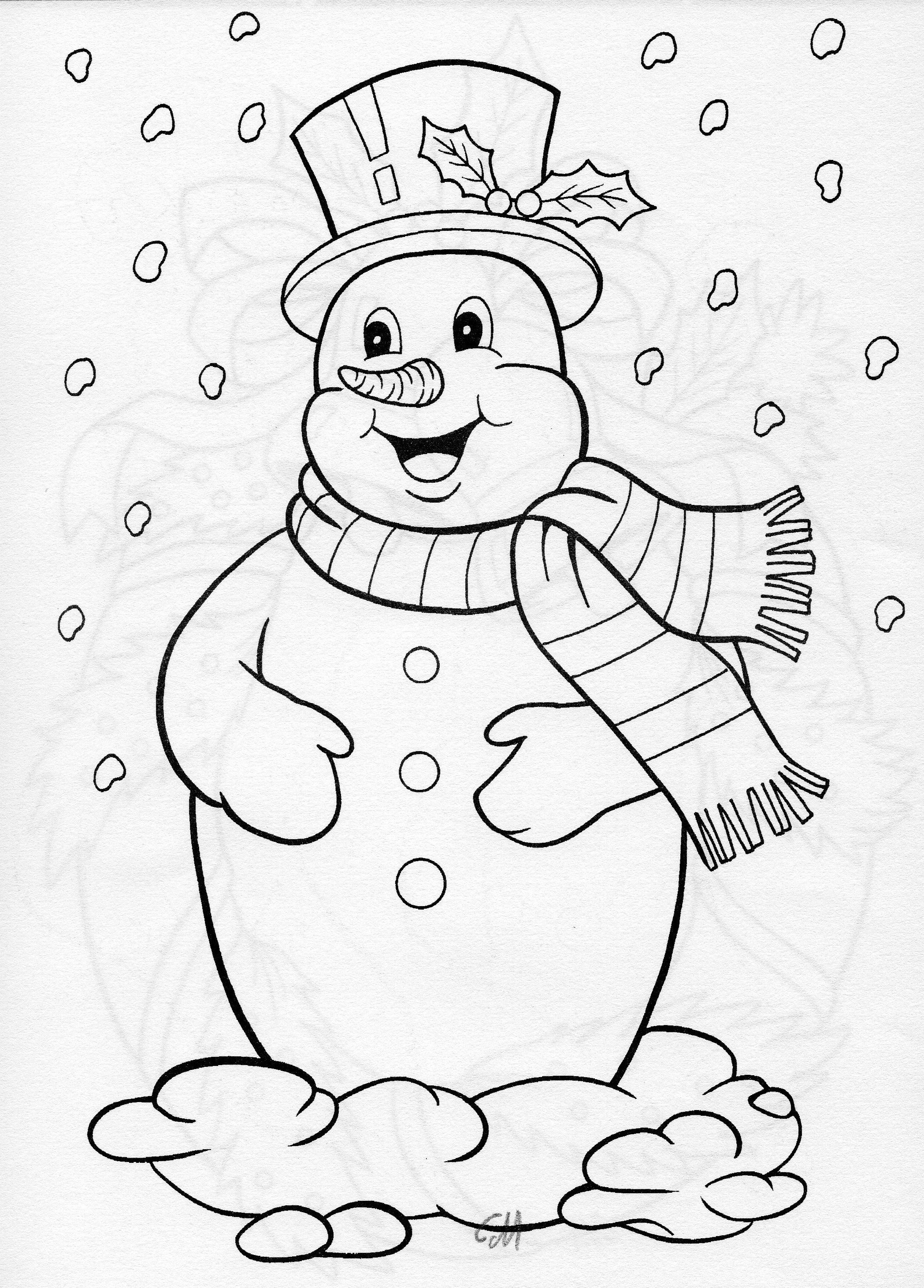 2097x2924 Jolly Snowman Color Page Snowman, Embroidery And Craft