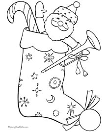 220x269 Christmas Stockings Coloring Pages
