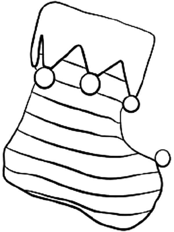 600x802 Stripe Christmas Stockings Coloring Pages