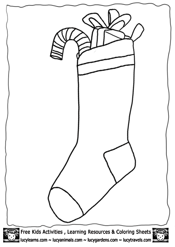 603x848 Christmas Stocking Coloring Pages 535745
