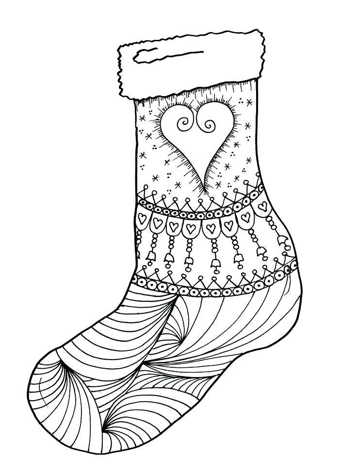736x981 Pictures Of Christmas Stockings To Color Printable Coloring Pages