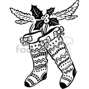 300x300 Royalty Free Christmas Stockings 381053 Vector Clip Art Image