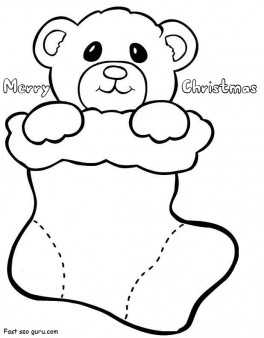 264x338 Stocking Coloring Pages To Print Humorous Page Image Printable