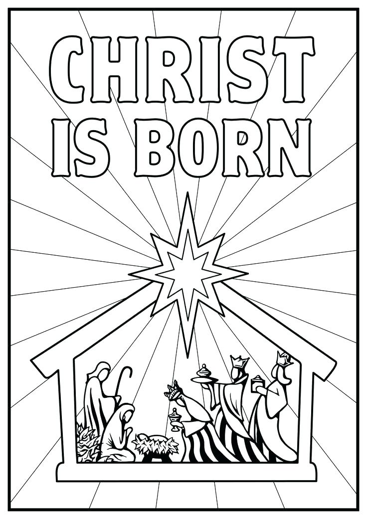 736x1041 Coloring Page Nativity Coloring Pages Kids Color Manger Scene Vity